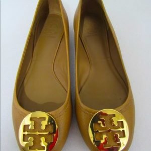 Tory Burch Women Size 9.6M Reva Ballet Flats - Tan