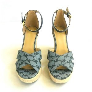 MICHAEL KORS DESIREE BLUE MK MONOGRAM ESPADRILLE