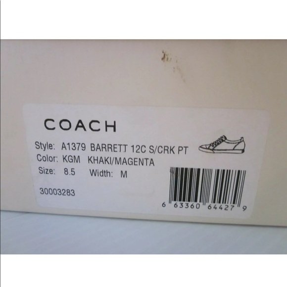 Coach Barrett Sneakers Size 8.5 Shoes Brown & Pink - Image 8
