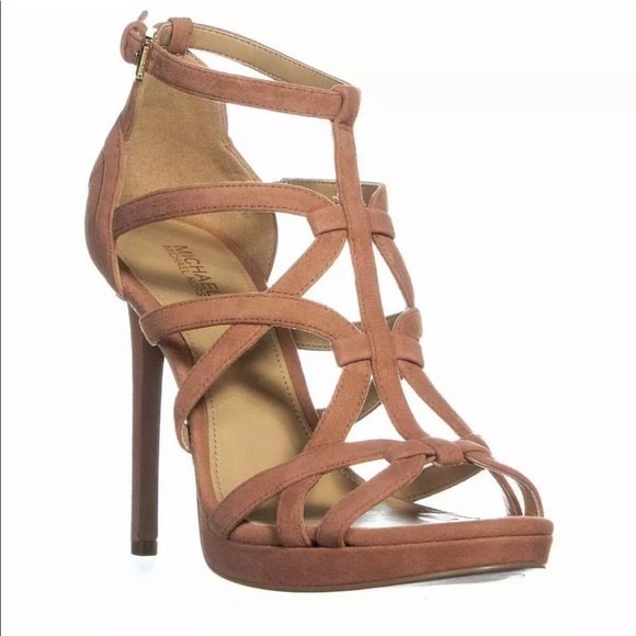 Michael Kors Women's Suede Open Toe, Terra, 9.5 - Image 6