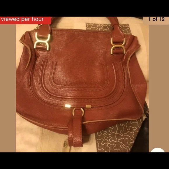 Chloe Marcie MED Burnt Brown 2 Way Vintage Rare - Image 15