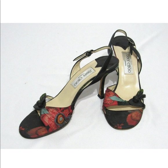 Jimmy Choo Open toe Side Bow Floral size 38 1/2 - Image 3