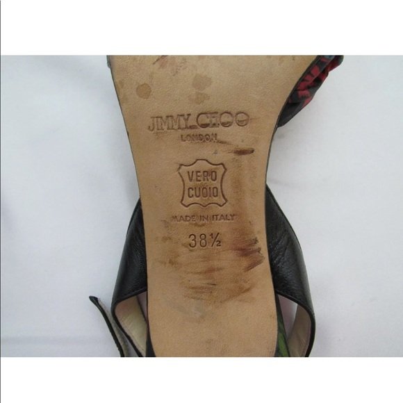 Jimmy Choo Open toe Side Bow Floral size 38 1/2 - Image 7