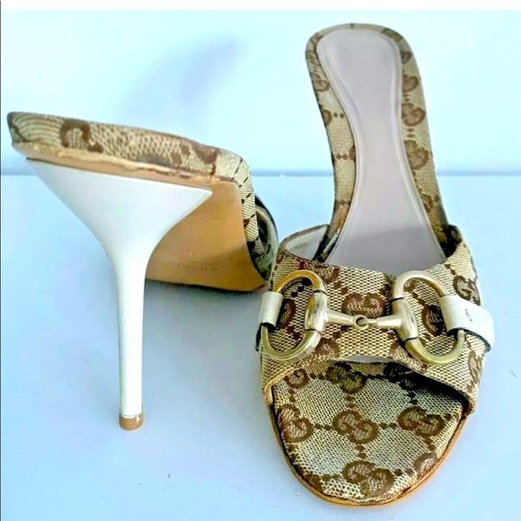 Authentic Gucci Canvas Sandals Size 9.0 - Image 3