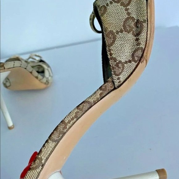 Authentic Gucci Canvas Sandals Size 9.0 - Image 6