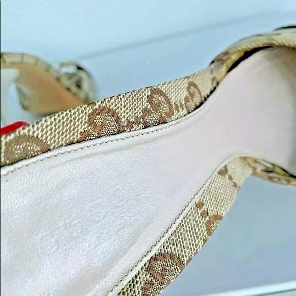 Authentic Gucci Canvas Sandals Size 9.0 - Image 7