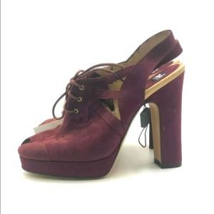 Dolce & Gabbana Italy Women Red Suede Leather Lace