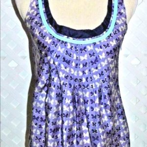 TORY BURCH Silk Butterfly Lavender Blouse SIZE 6