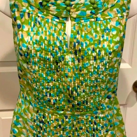 Tory Burch Green Polka Ruffle Sleeveless , Size 0 - Image 5