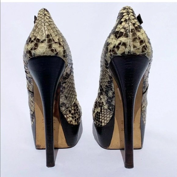 Fendi Heels Platform Pumps Crocodile Leather Sz9 - Image 5
