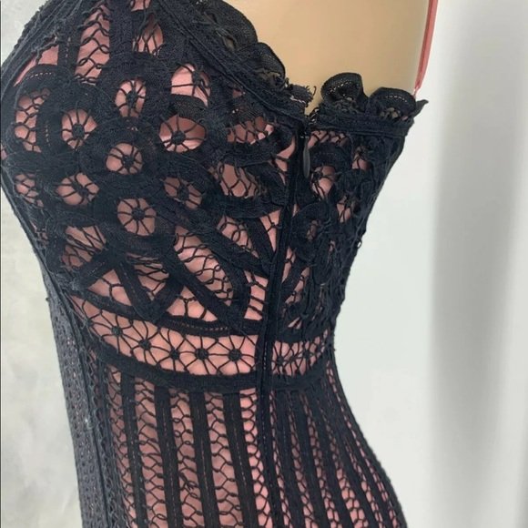 Betsey Johnson Sheath Dress Black Pink Size 2 - Image 7