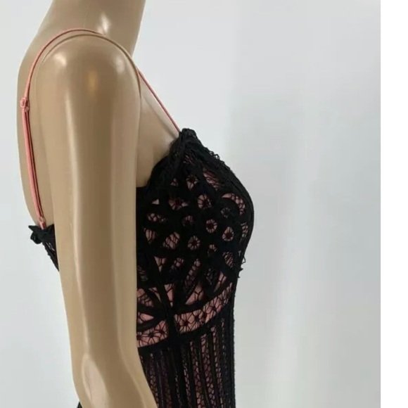 Betsey Johnson Sheath Dress Black Pink Size 2 - Image 8