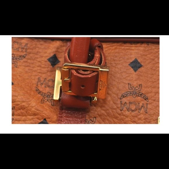 Authentic MCM Visetos Leather Vintage Boston Bag - Image 2