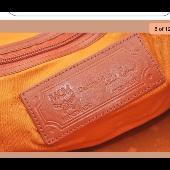 Authentic MCM Visetos Leather Vintage Boston Bag - Image 13