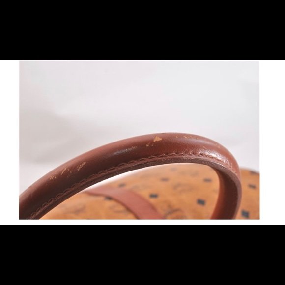 Authentic MCM Visetos Leather Vintage Boston Bag - Image 14