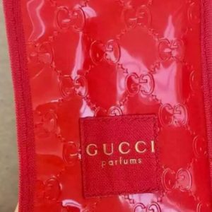 New Gucci Red pouch Make Up Bag Rouse