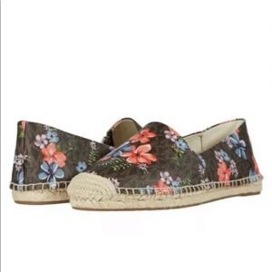 Michael Kors Women's Slip On Brown Flowers Size 9