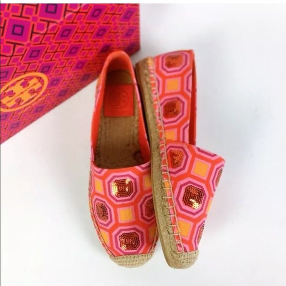 Women Tory Burch Cecily Sequin Embellished Orange - Image 7