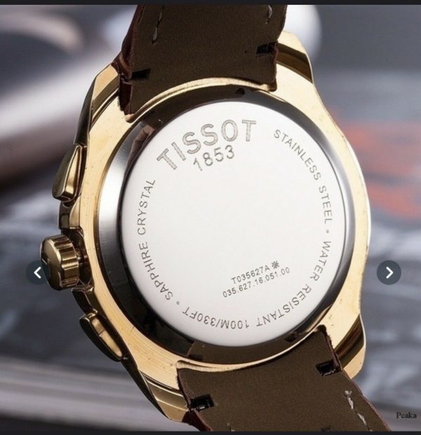 Tissot Couturier Automatic Men's Watch T035.614.36.051.01 Brown Leather Bands - Image 2