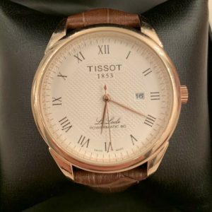 Tissot Tradition Powermat Rose Gold Brown Leather Strap Men's Watch 30ML164128