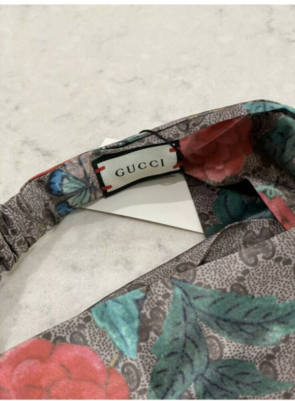 Authentic Gucci HEADBAND Hairband GG Logo Silk 100% Stretch Brand New With Tags - Image 6