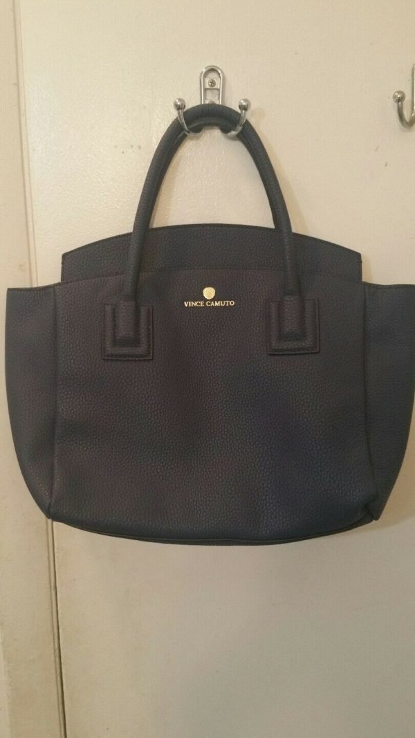 Vince Camuto Women's Purse Satchel Navy leather falon - Image 3