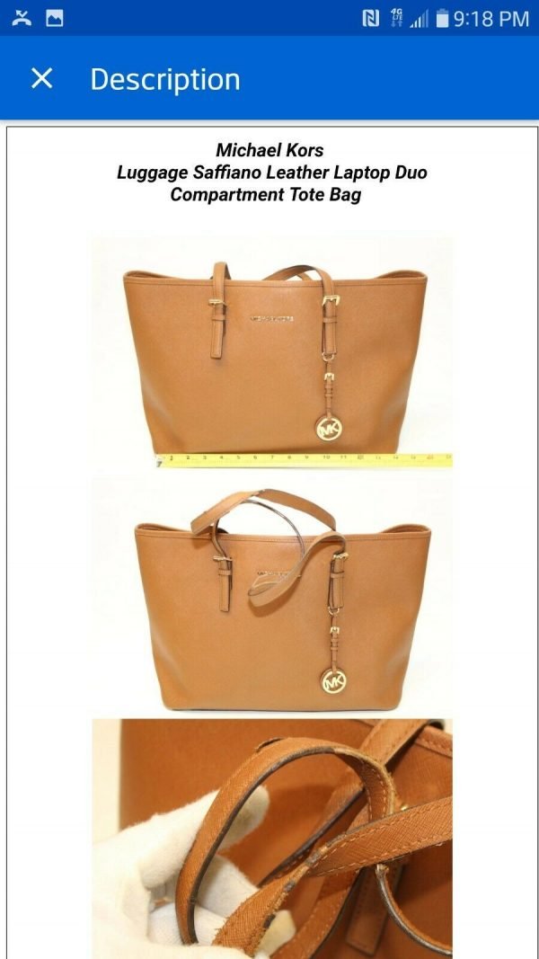 Michael Kors Bag Jet Set Multifunction Saffiano Leather Travel Tote $328 - Image 4
