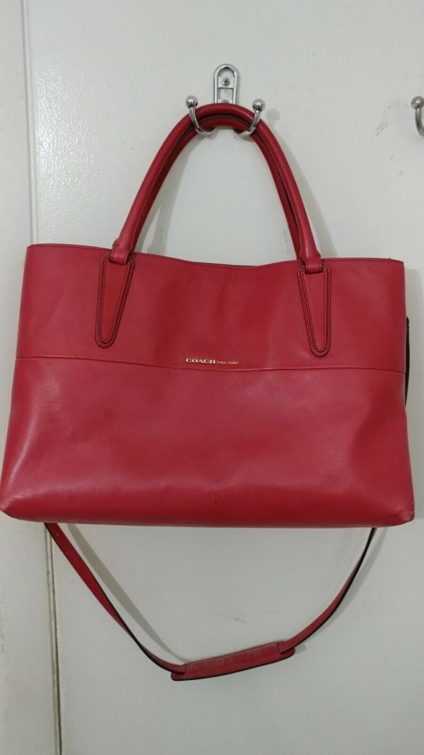 Coach -The Borough Bag In Retro Glove Tan Leather GDCLASSIC VERMILLION $598