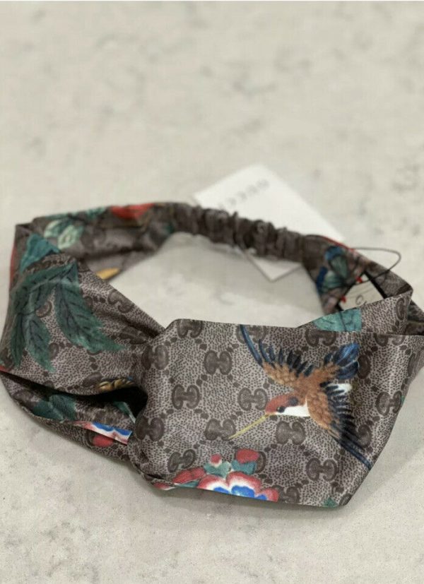 Authentic Gucci HEADBAND Hairband GG Logo Silk 100% Stretch Brand New With Tags - Image 7