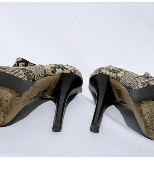 Fendi Heels Platform Pumps Crocodile Leather 39.5/9 US Made In Italy - Image 8