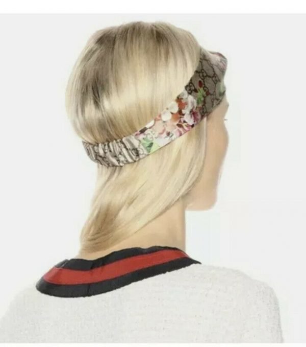 Authentic Gucci HEADBAND Hairband GG Logo Silk 100% Stretch Brand New With Tags - Image 4