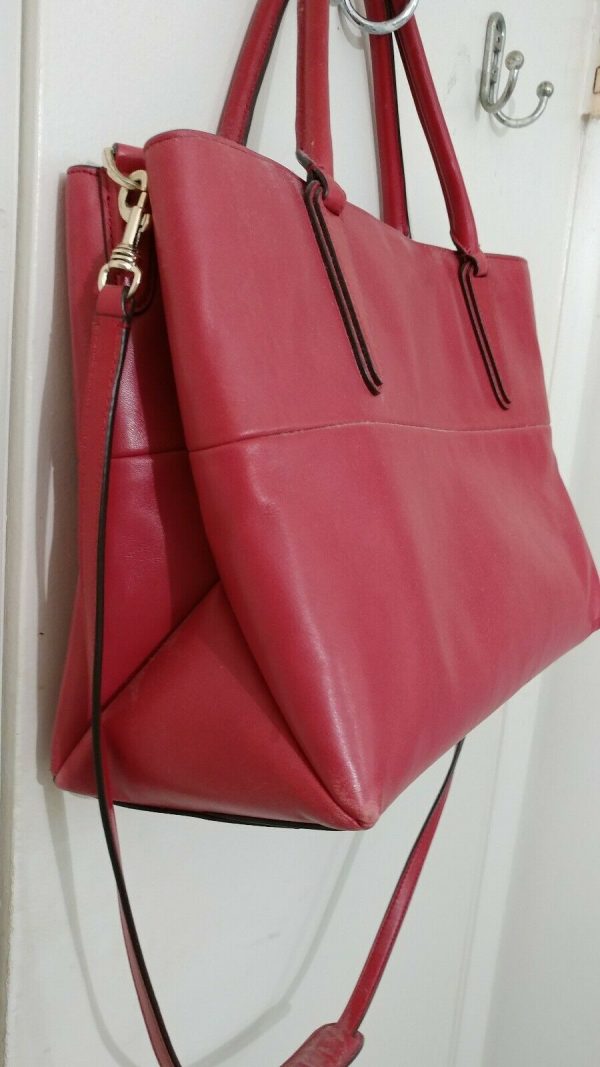 Coach -The Borough Bag In Retro Glove Tan Leather GDCLASSIC VERMILLION $598 - Image 6