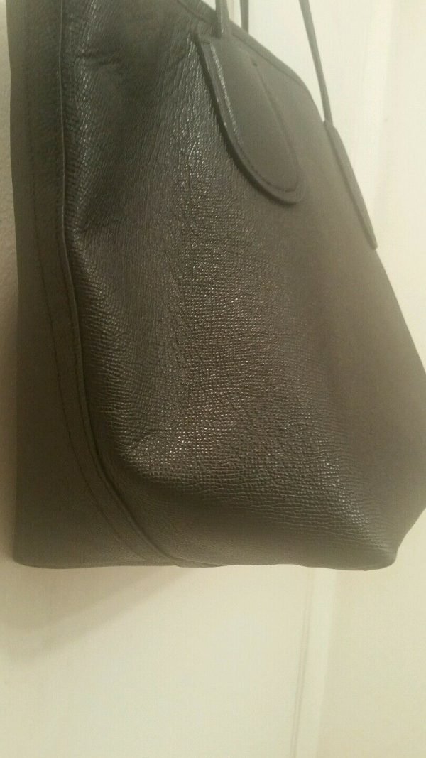 COACH Embossed Leather Taxi Zip Tote Handbag (33915, Black - Image 4