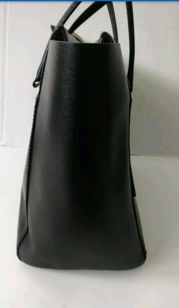 $298 - Tory Burch Parker Large Tote leather Black (Cardamom inside) Authentic - Image 6