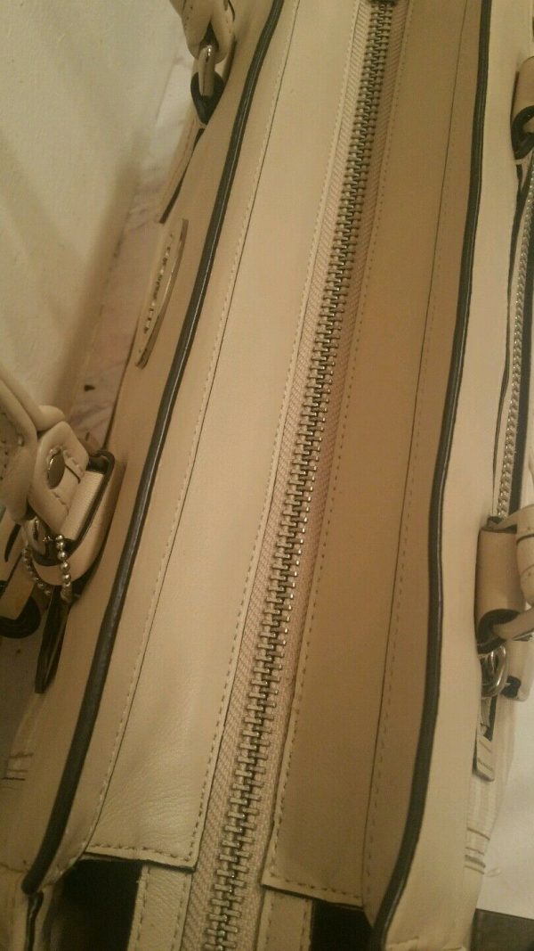 Coach Legacy Zebra Print Candace Carryall - Light Sand handbag purse tote $398 - Image 8