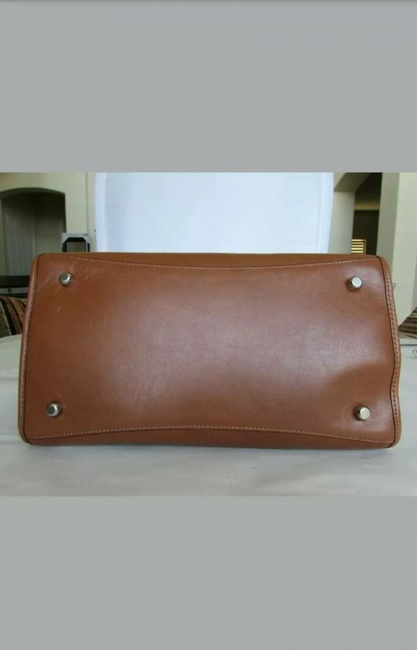 Coach 33545 Smooth Leather Crosby Carryall SV Saddle Brown Satchel Bag 07024935 - Image 8