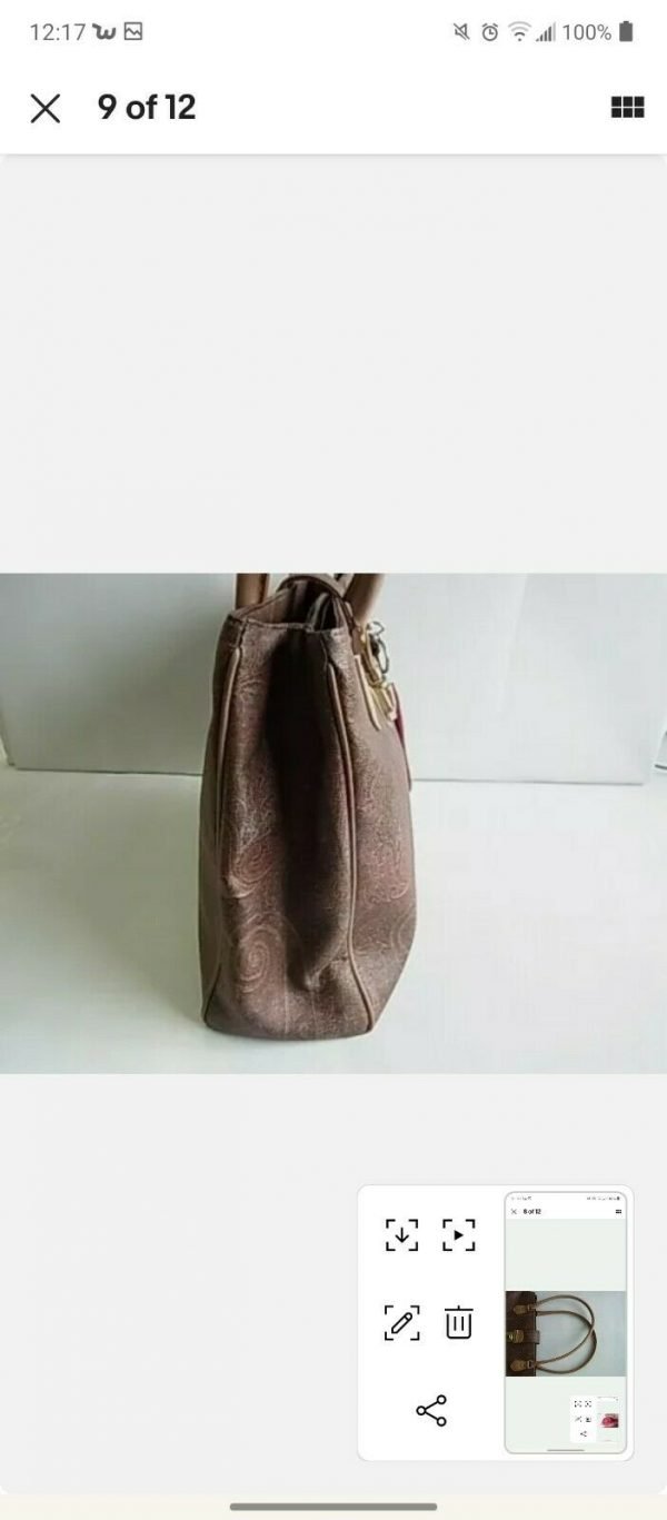 Auth PH19 Etro Paisley tote bag shoulder bag starfish bag charm with - Image 7