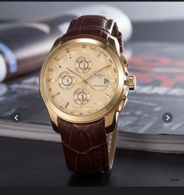 Tissot Couturier Automatic Men's Watch T035.614.36.051.01 Brown Leather Bands - Image 3