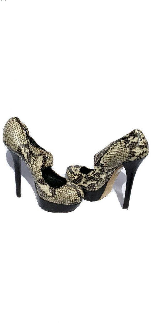 Fendi Heels Platform Pumps Crocodile Leather 39.5/9 US Made In Italy - Image 9