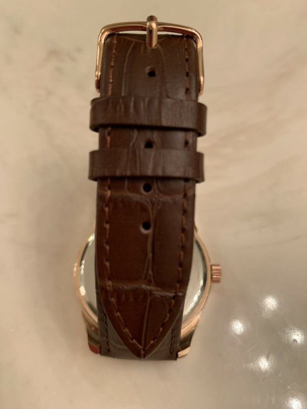 Tissot Tradition Powermat Rose Gold Brown Leather Strap Men's Watch 30ML164128 - Image 5