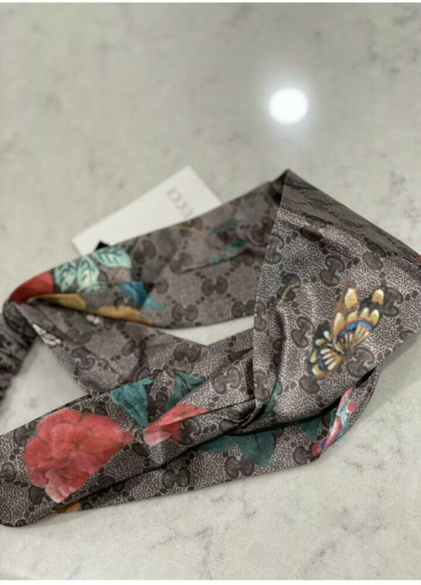 Authentic Gucci HEADBAND Hairband GG Logo Silk 100% Stretch Brand New With Tags - Image 9