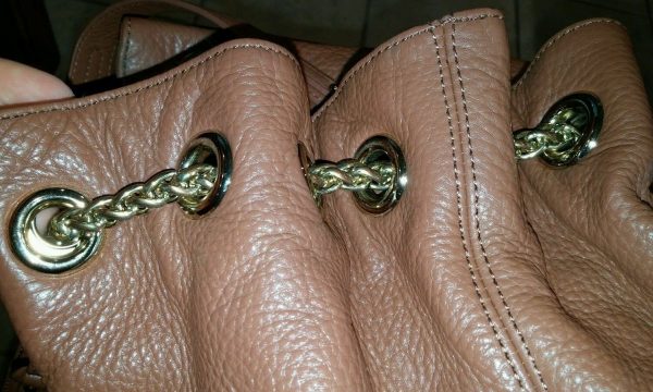 Vince Camuto Jack Hobo Handbag X-Large caramel Leather Draw String Gold $298 - Image 7