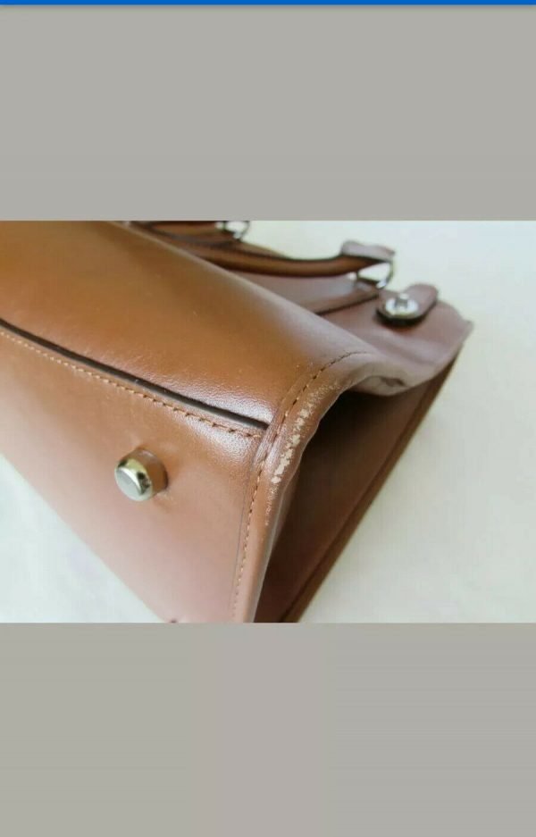 Coach 33545 Smooth Leather Crosby Carryall SV Saddle Brown Satchel Bag 07024935 - Image 9