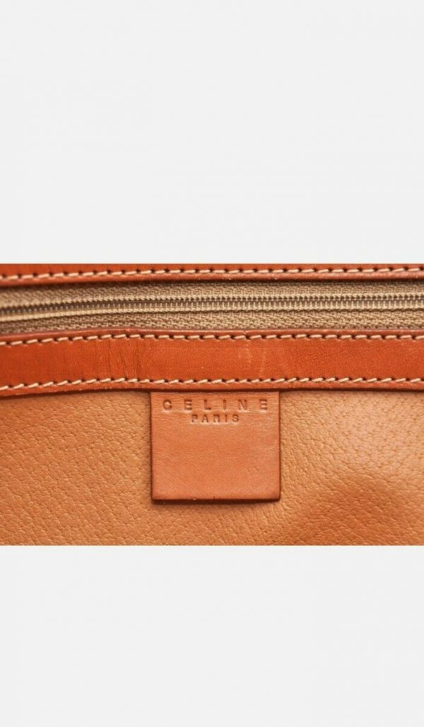 Authentic CELINE Macadam Pattern Shoulder Tote Bag PVC Leather Brown A3604 - Image 6