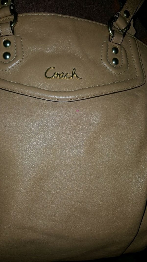 COACH Ashley Leather North South Satchel - Camel - Image 2