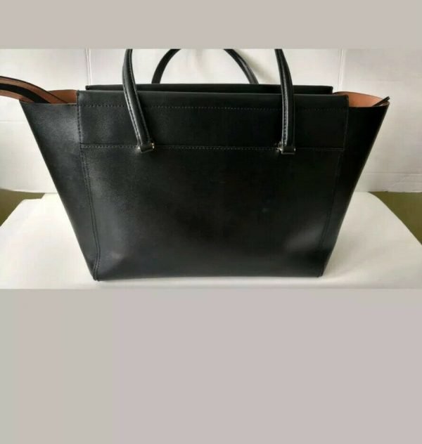 $298 - Tory Burch Parker Large Tote leather Black (Cardamom inside) Authentic - Image 3
