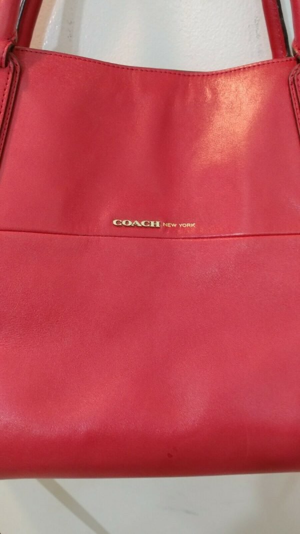 Coach -The Borough Bag In Retro Glove Tan Leather GDCLASSIC VERMILLION $598 - Image 4