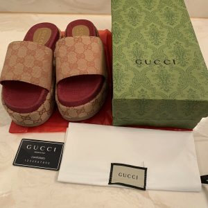 Authentic Gucci Angelina Platform Slide Brand New In Box Size 9