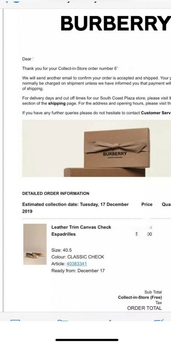 Authentic Burberry Women Leather Trim Canvas Check Espadrilles 40.5 - Image 6
