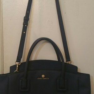Vince Camuto Women's Purse Satchel Navy leather falon